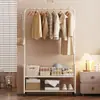 Perchero Simple de Pie para Uso en Casa, Perchero Móvil para Ropa y Bolsos junto a la Cama del Dormitorio, Perchero