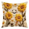 Funda de Cojín Transfronteriza Temu Amazon, Funda de Almohada Floral Bordada de Imitación, Funda de Cojín para Sofá, Funda de Almohada Estampada Digitalmente