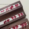 Decoraciones de Moños Satinados Translúcidos para Uñas Más Vendidas Moños Largos de Cinta Blancos y Rosas Tamaños Mixtos Decoraciones para Uñas