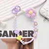 Otoño e Invierno Nuevo Estilo Coreano Colgante de Bola de Felpa Hecho a Mano con Cuentas Colgante para Teléfono Móvil Pulsera Corta Cadena Antiperdida para Mujeres