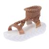 Sandalias de mujer de suela gruesa transfronterizas de lana tejida para comercio exterior, las más vendidas, casuales para estudiantes, talla grande, zapatos de mujer