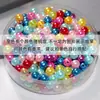 Accesorios para joyería DIY tejidos a mano 8 mm color protección del medio ambiente perla de imitación perla falsa agujero recto cuenta redonda cuenta suelta material