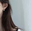 Jufeng Aretes de Mariposa de Plata Esterlina S925 con Tornillo Nuevo Estilo Aretes Versátiles Accesorios de Moda Simples con Personalidad para la Oreja Y346