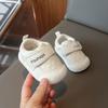 Sapatos para Crianças Pequenas, Sapatos para Meninos, Sapatos de Veludo de Inverno para Bebê de Algodão, Sapatos Funcionais Quentes com Solado Macio para Meninas de 0-1-3 Anos