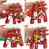 Chaveiro Pingente Papai Noel Transfronteiriço Chaveiro Árvore de Natal Pequeno Pingente Boneco de Neve de Natal Pequeno Pingente de Presente