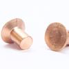 Rebite de cabeça escareada de cobre vermelho mão batendo cabeça chata cone plano rebite sólido prego de cobre vermelho rebite de cobre 4/5 / 6MM