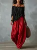 2026 Conjunto de mujer transfronterizo europeo y americano Amazon TK nuevo top largo holgado de hombros descubiertos + pantalones de campana
