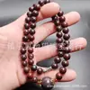 Pulsera de Jade Sangre de Pollo de Meteorito Natural Iolita Roja, Pulsera de Perlas Redondas de Iolita Roja Cruda, Collar para Madres de Jadeíta Transmisión en Vivo al por Mayor