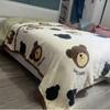 Manta de Veludo de Leite Transfronteiriça Versão Ab Jacquard Manta de Sofá Manta Confortável com Padrão de Ursinho Fofo Manta de Alta Estética