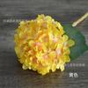 Pintura al óleo de simulación de hortensia de una sola rama, tamaño pequeño, flor de seda europea, decoración de mesa de comedor para sala de estar, hotel, arreglo floral de boda, accesorios de fotografía