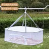 Red de Secado Multicapa para Verduras, Carne Curada, Pescado Seco, Rábanos, Estante Plegable de Secado Otoñal para Batatas, Herramienta Anti-Moscas, Estante Engrosado