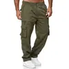 Comércio Transfronteiriço 2026 Calça de Trabalho Casual Masculina com Múltiplos Bolsos, Corte Reto Solto, Moda Tendência Versátil
