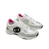 Zapatillas de Corredor Estilo Chanel Transfronterizas en Stock 2025 Nuevas de Malla con Aumento de Altura Suela Gruesa Blancas y Negras Panda