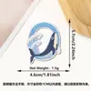 Patche Bordado Letra 26 Baleia Novo Desenho Animado Transfronteiriço Onda Azul e Branca Adesivo Termocolante Patche Decorativo Patche para Roupa