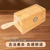 Caixa de moxabustão de bambu de furo único portátil moxabustão espessada com controle de temperatura caixa de bastão de moxa de madeira dispositivo de moxabustão com corpo portátil fabricantes atacado