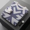 Suéter de cachemira con cuello redondo y jacquard grueso para otoño e invierno, camisa de punto básica para hombre, jersey de manga larga, suéter cálido de negocios combinable para hombre