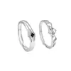 Anillo de Pareja de Princesa y Guerrero Un Par de Anillos Abiertos Personalizados de Moda de Nicho Anillo de Corona Simple de Moda
