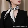 Lenço Quadrado de Brocado de Bolinhas 70cm 2026 Novo Estilo Estilo de Hong Kong Lenço de Seda Retrô Decoração Diária Elegante Lenço de Seda Feminino