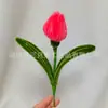 Flor Artificial Palo Retorcido Tulipán Pétalo Múltiple Flor Eterna Hecho a Mano Empresa Compra al por Mayor Ramo Palo Retorcido Ramo Producto Terminado