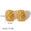 Pendientes de moda de nicho de diseño retro francés, pendientes de acero inoxidable en oro de 18 quilates con varios tejidos, pendientes femeninos de alta calidad