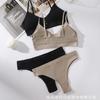 Ropa Interior Estilo Francés para Mujer Push-up Talla Grande Sujetador Hilo Deportivo Yoga Tirantes Hermoso Chaleco Sexy Calzoncillos Traje