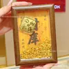 Decoración de Año Nuevo, Adorno de Marco de Fotos que Mejora la Riqueza, Decoración Dorada que Atrae la Fortuna para la Sala de Estar, Exhibición que Atrae la Riqueza para el Rincón de la Fortuna, Regalo de Año Nuevo