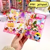 Caderno Original Cartoon A7 Acrílico de Folhas Soltas, Caderno de Estudante Anime Estética Fofa Feminina