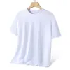 18899t Camiseta de Seda de Gelo com Efeito Ondulado de Água de Secagem Rápida para Homens, Verão Tamanho Grande Gola Redonda Manga Curta, Alto Volume de Vendas Transfronteiriças no Verão