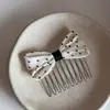 Peine de Peinar con Moño Estilo Coreano para Recoger Cabellos Sueltos, Peine de Puntos Lisos, Accesorio para el Cabello