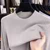 Suéter de cuello redondo para hombre de comercio exterior transfronterizo, engrosado para otoño e invierno, cálido, casual, camisa básica versátil, venta al por mayor de ropa para hombre