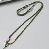 Pingente Flor de Pessegueiro Margarida Corda para Pendurar Pingente de Ouro e Jade Feito à Mão Corda de Colar de Alta Qualidade para Homens e Mulheres Ajustável