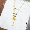 Collar con Borla de Margarita y Mariposa Color Oro Arena Mismo Estilo de la Tienda de Oro Puzuo para Mujer, Lujo Accesible y Cadena para Clavícula de Gama Alta para Novia