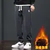 Pantalones de chándal para hombre 2025 nuevo otoño marca de moda elegantes jogger harén pana pantalones para hombre forro polar pantalones casuales