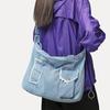 2025 Nuevo Estilo Japonés Bolso Personalizado de Mezclilla Lavada para Mujer Bolso Cruzado de Gran Capacidad Bolso de Hombro Portátil Fresco de Moda para Estudiantes