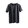 Camiseta Esportiva Casual Masculina de Seda Gelada com Malha de Manga Curta Respirável de Secagem Rápida, Tamanho Grande Solta, Comércio Exterior