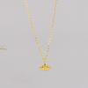 L36 Colgante de Ginkgo al por mayor Juego de collar de la fortuna de tres hojas doradas Accesorio para el cuello Adorno de hoja de ginkgo estilo fresco