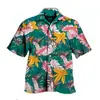 Nueva Camisa Casual Holgada Estilo Hawaiano con Estampado Floral Juvenil