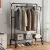 Perchero de Pie para Dormitorio Perchero para Ropa Hogareño Lujo Ligero Perchero Multifuncional Vertical Sencillo Tendedero Vertical