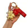 Oro puro 999 Año del Caballo modelo nuevo "Riqueza Instantánea" Dios de la Riqueza llavero colgante para bolsa regalo, directo de fábrica