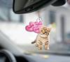 Nuevo y lindo espejo retrovisor de coche con diseño de gato transfronterizo, llavero colgante para mochila, suministros de decoración para el hogar