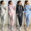 Wish2023 Explosões de outono e inverno para mulheres europeias e americanas novo conjunto esportivo de lazer de moda em fleece coletes