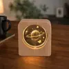 Luz de Noche de Cristal Souvenir Creativo de Cristal Adornos de Escritorio Lámpara de Mesita de Noche Puesto de Manualidades Regalos para Estudiantes y Maestros