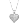 Amazon Moda Transfronteriza Cobre Chapado en Oro de 18K Zircón Corazón Cruz Collar Accesorios de Colgante de Collar de Alta Gama
