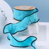Fita de renda tramada com fio enrugado, laço de fita, acessórios de cabelo, material DIY, flor, embalagem de presente, fita de fio rabo de peixe