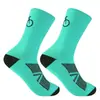 Calcetines de Ciclismo, Calcetines Deportivos de Media Pantorrilla con Motivo de Bicicleta Tejido