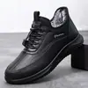Sapatos Masculinos de Algodão Old Beijing 2026 com Lã Adicionada e Isolamento Espesso, Sapatos Quentes para Esportes de Inverno com Solas Grossas, Antiderrapantes, para Pais de Meia-Idade e Idosos