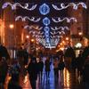 Nova lâmpada de rua LED de ferro em forma de cruz, lâmpada de modelagem externa, lâmpada decorativa de teto para corredor de canal rodoviário
