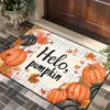 Felpudo de Halloween Transfronterizo Resistente a la Suciedad del Baño Terciopelo de Cristal Absorbente Antideslizante Felpudo para Puerta de Entrada Alfombra de Halloween