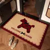 Felpudo Rojo Año del Caballo de Bucle, Resistente a las Manchas y Fácil de Mantener, Felpudo de Entrada, Felpudo Antideslizante para Puerta Principal Exterior