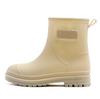 Botas de chuva estilo coreano Femininas de cano médio-baixo impermeáveis casuais botas de chuva leves para cozinha antiderrapantes luva de sapatos de borracha sapatos d'água botas de trabalho
